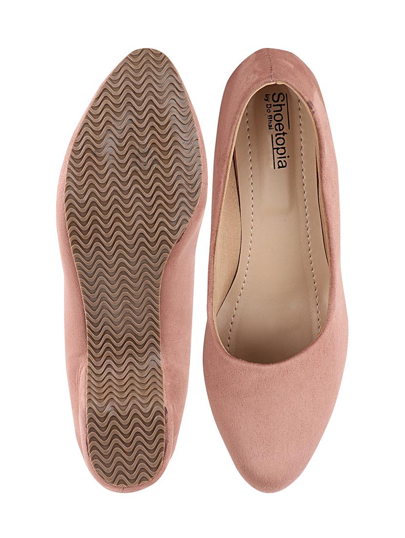 pink suede slip on pumps - 17805792 - Standard Image - 3