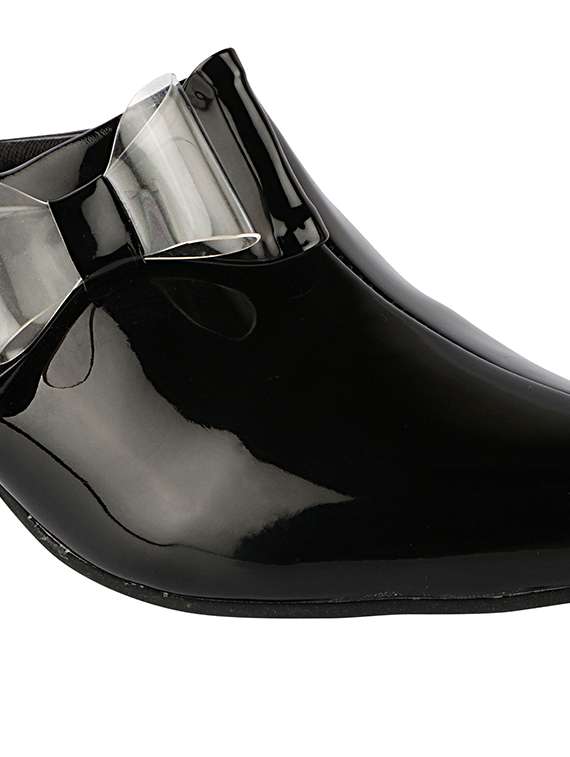 black synthetic slip on sandals - 17805805 -  Standard Image - 3