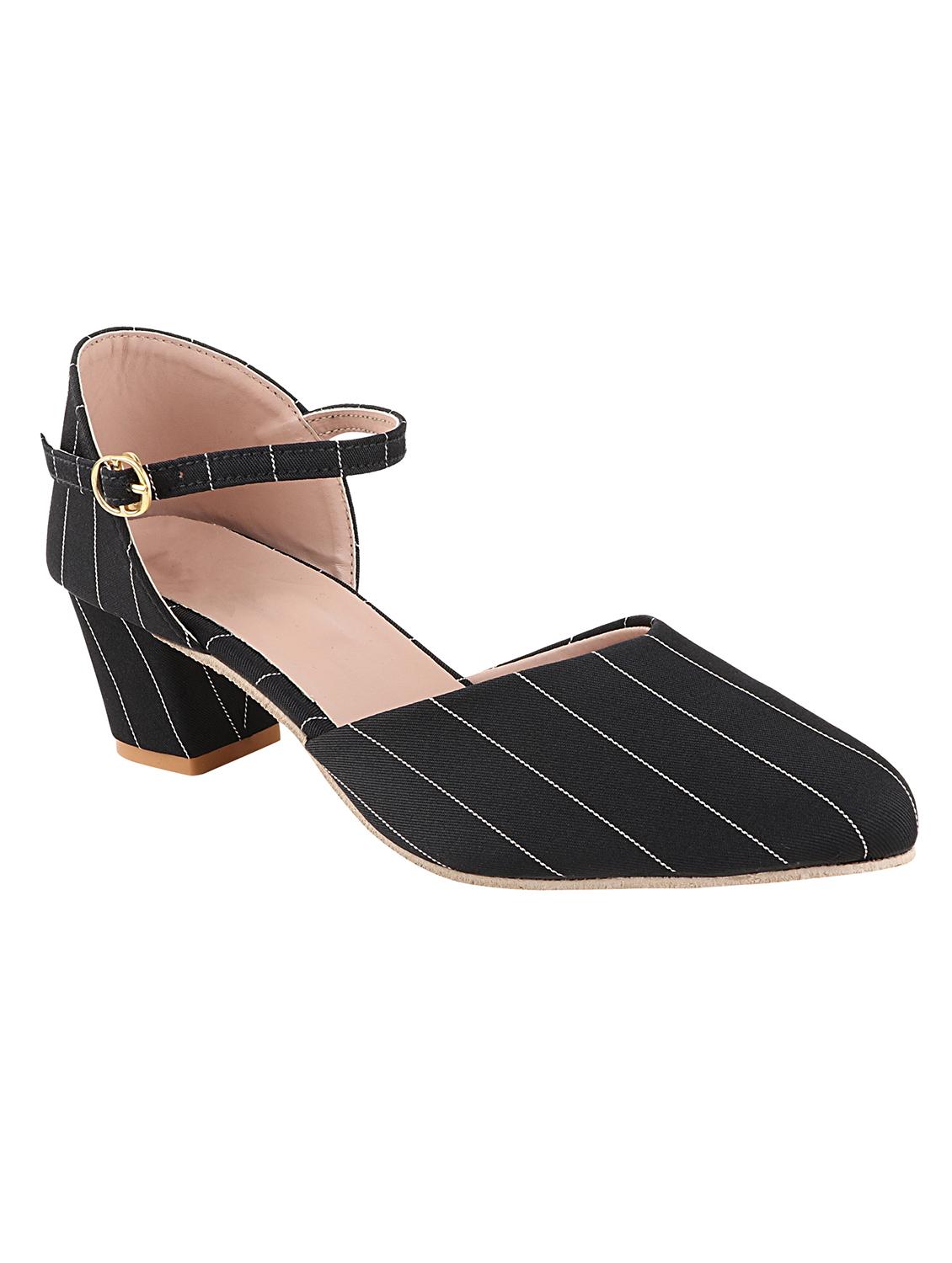 black synthetic ankle strap sandals - 17805820 - Zoom Image - 0