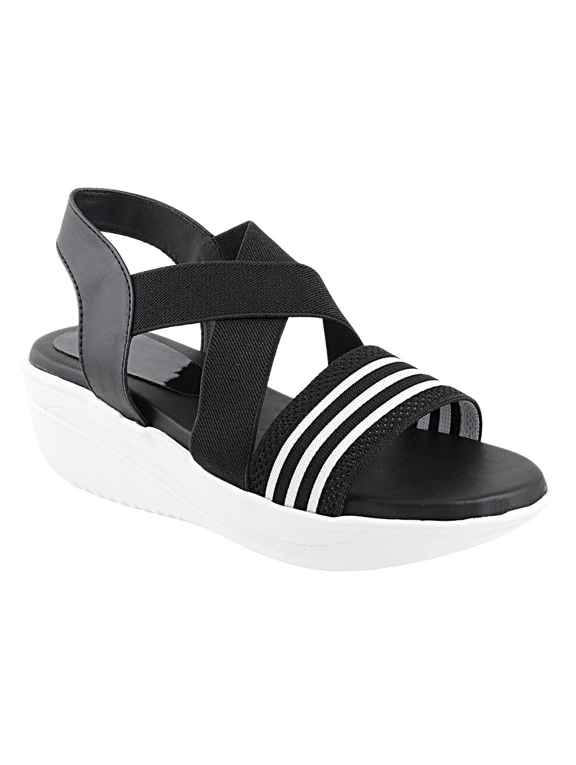 black synthetic back strap sandals - 17805836 - Zoom Image - 0