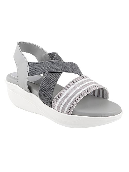 grey synthetic back strap sandals - 17805837 -  Standard Image - 0