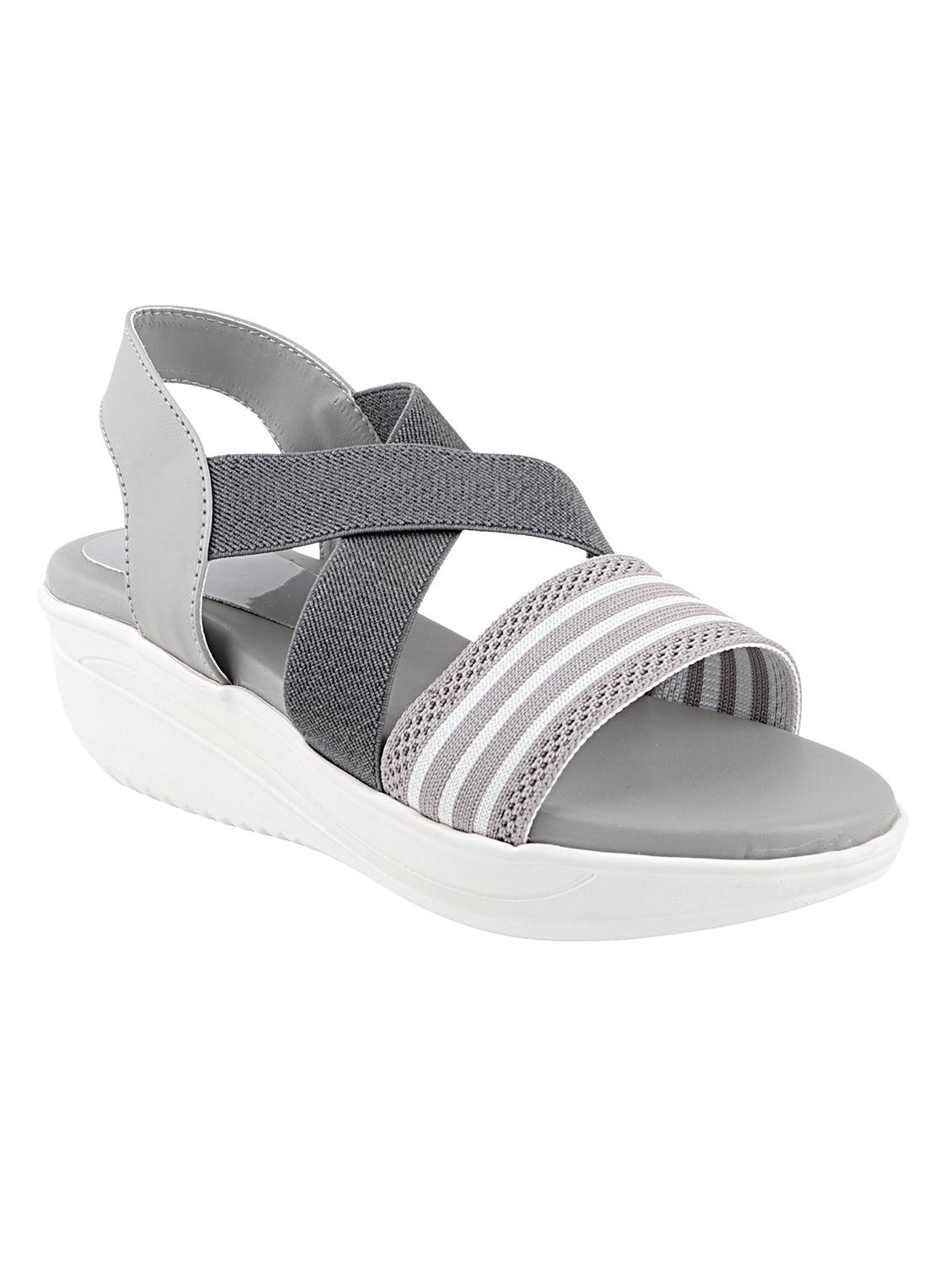 grey synthetic back strap sandals - 17805837 -  Zoom Image - 0