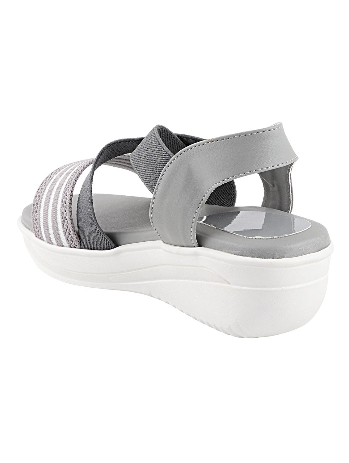 grey synthetic back strap sandals - 17805837 - Standard Image - 3