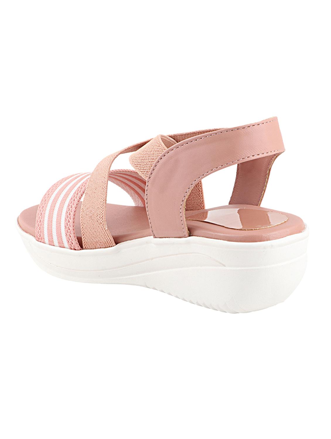 pink synthetic back strap sandals - 17805838 - Standard Image - 3