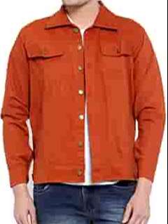 orange jean jacket men
