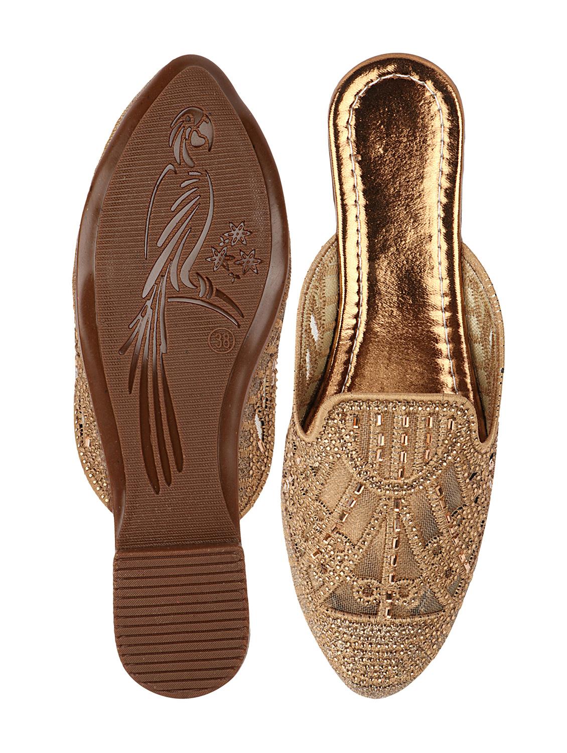 copper slip on mules - 17806234 - Standard Image - 3