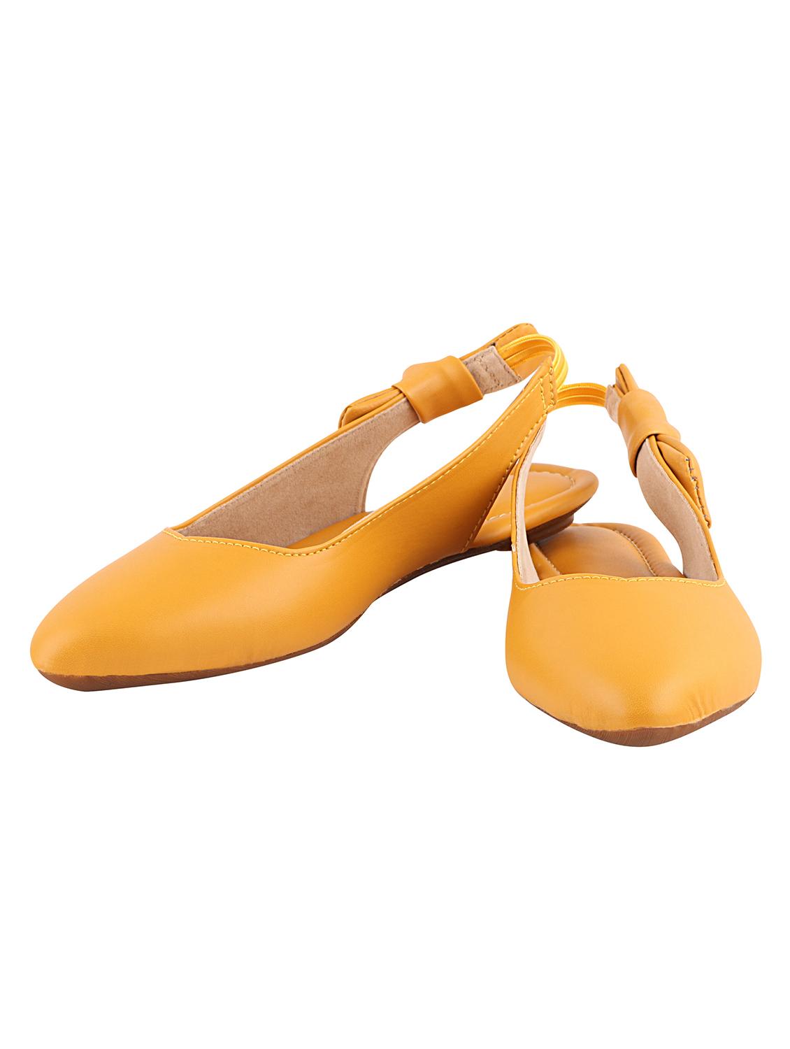 yellow synthetic back strap sandals - 17806243 - Standard Image - 3