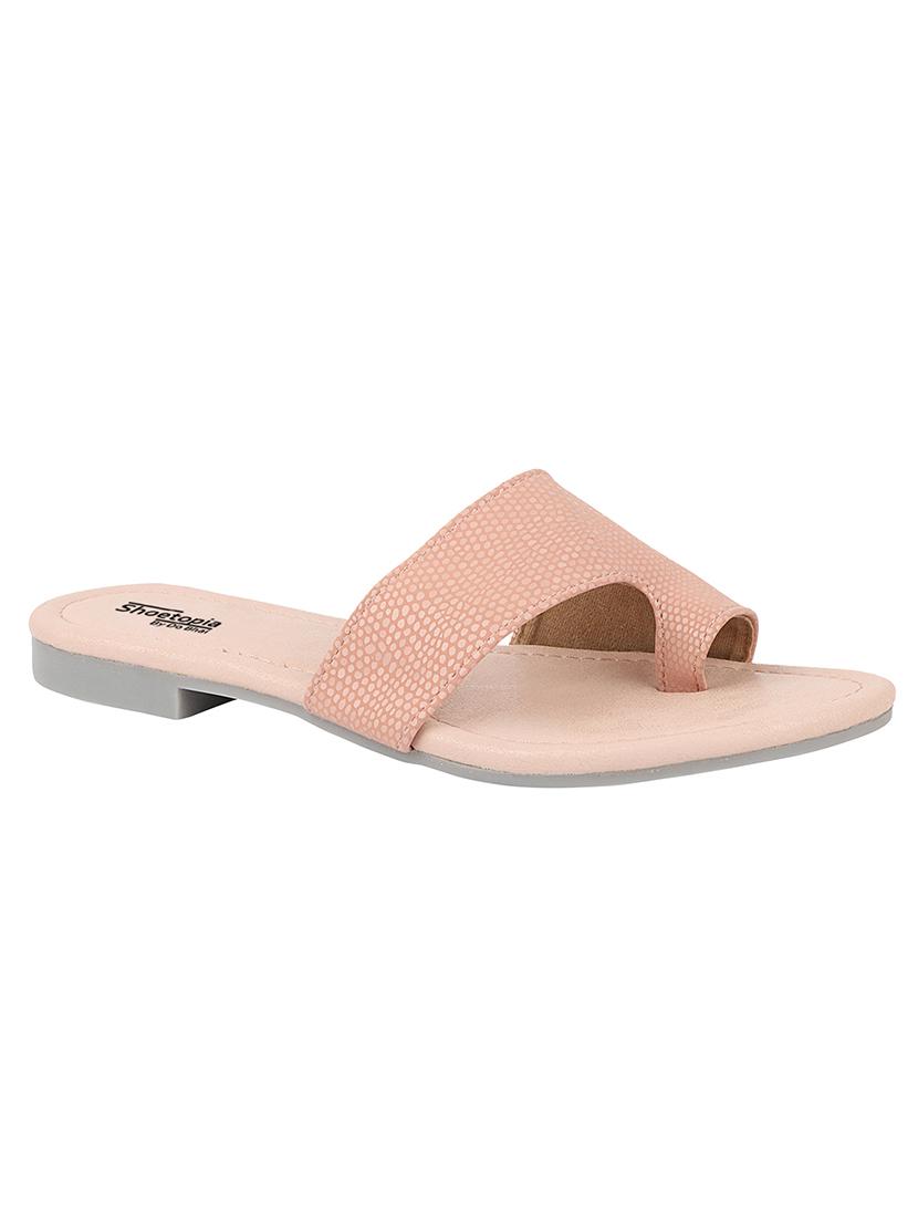 pink synthetic slip on sandals - 17806253 - Zoom Image - 0