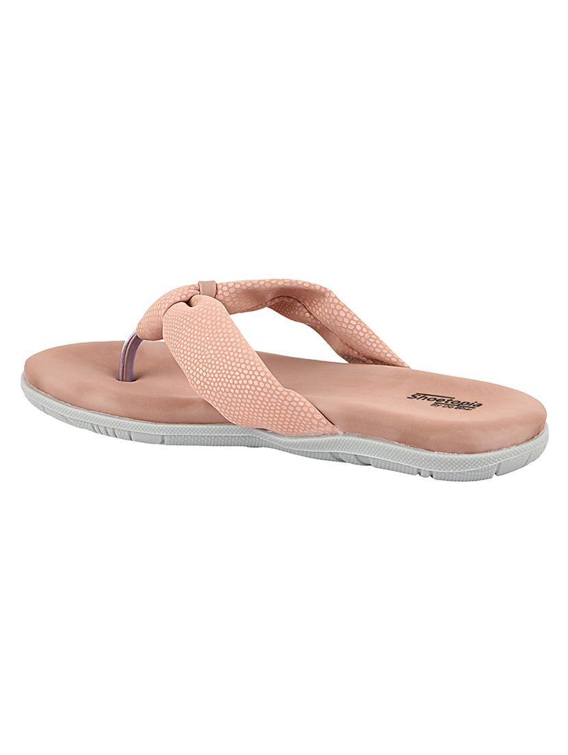 pink synthetic toe separator sandals - 17806256 - Standard Image - 3