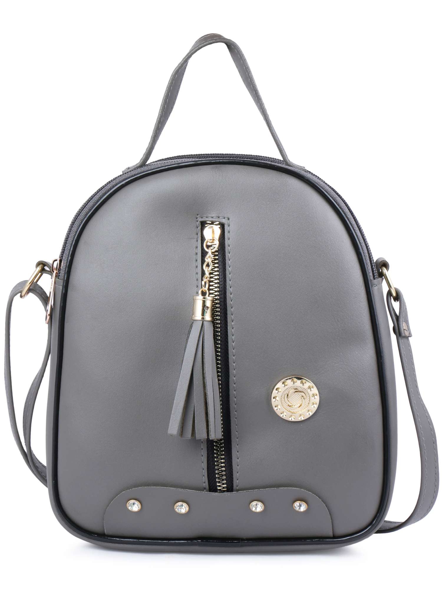 grey leatherette(pu) sling bag - 17807109 - Zoom Image - 0