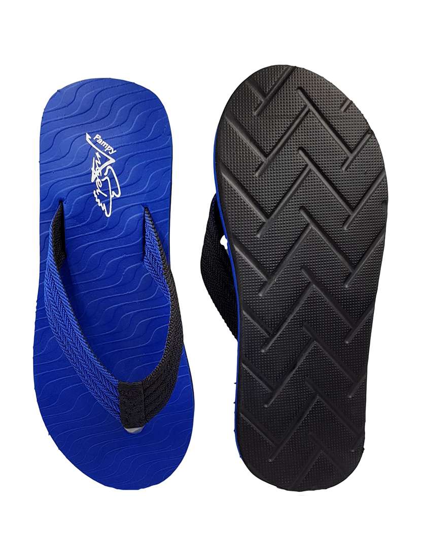 blue rubber toe separator flip flops - 17807151 - Standard Image - 3