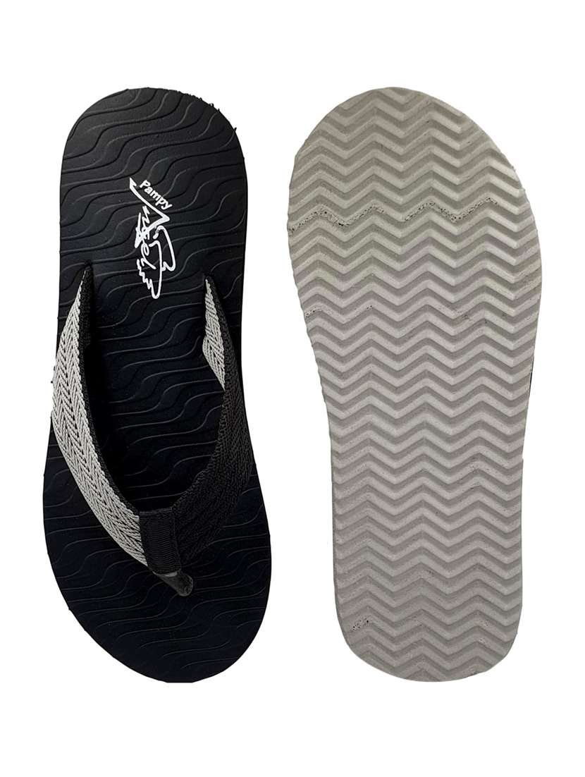 black rubber toe separator flip flops - 17807153 - Standard Image - 3