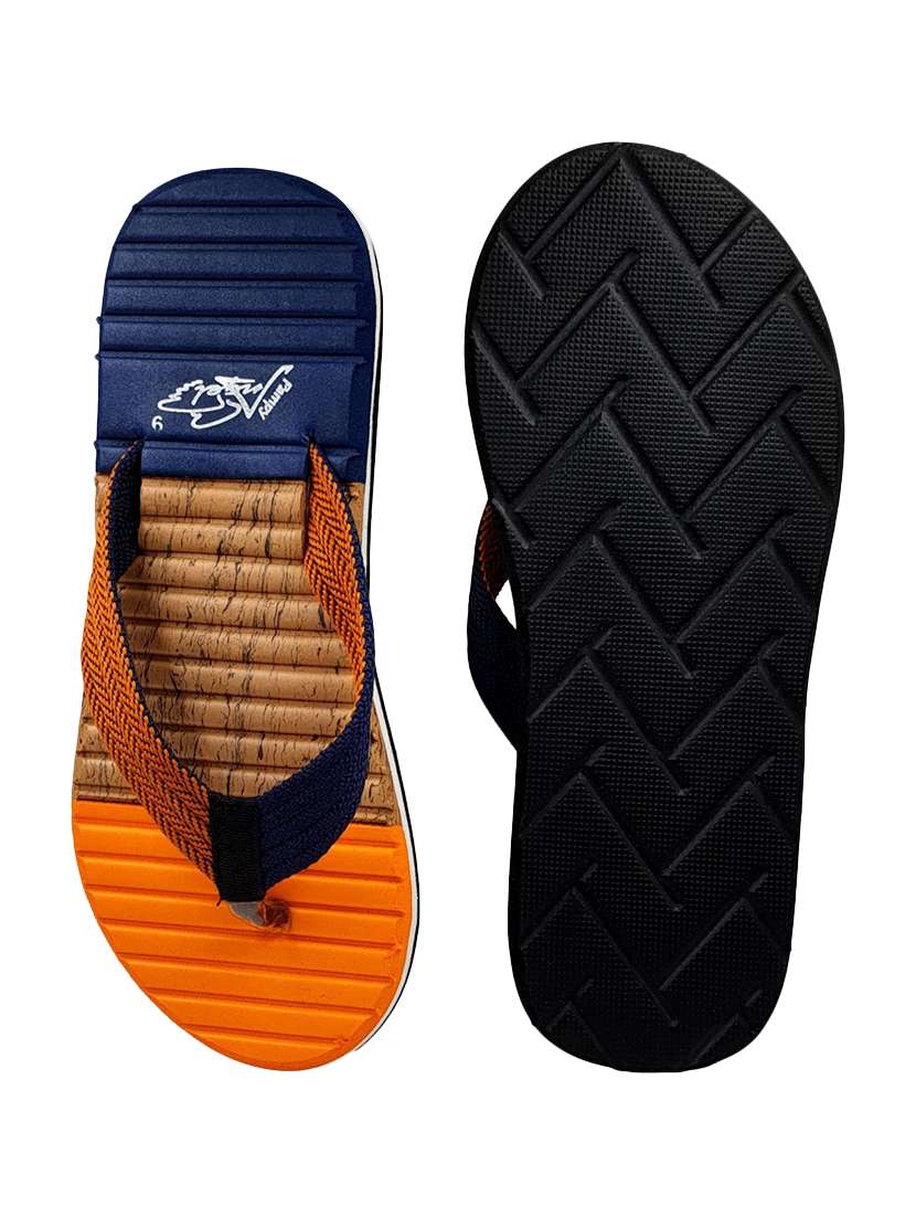 orange rubber toe separator flip flops - 17807164 - Standard Image - 3