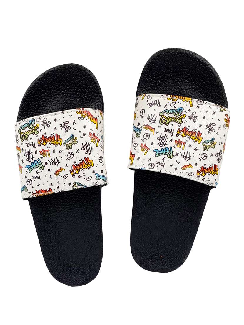white slip on  flip flop - 17807189 -  Zoom Image - 0