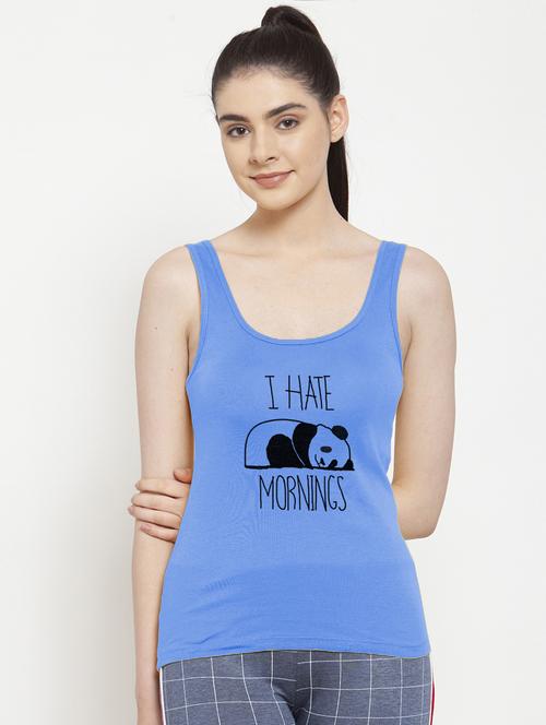 round neck printed tank top - 17807456 - Standard Image - 0