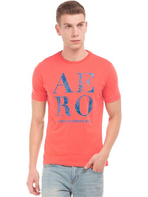 orange chest printed t-shirt - 17807857 -  Standard Image - 0