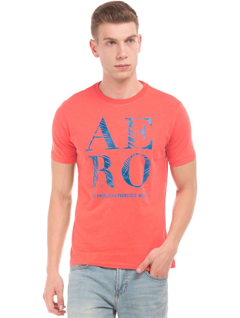 orange chest printed t-shirt - 17807857 -  Zoom Image - 0