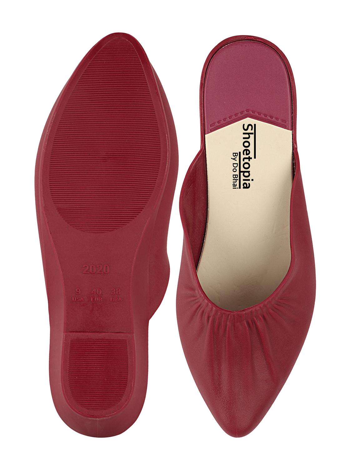 red synthetic slip on sandals - 17808253 - Standard Image - 3