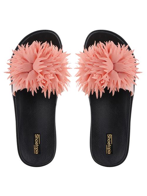 pink synthetic slippers flip flops - 17808262 - Standard Image - 0