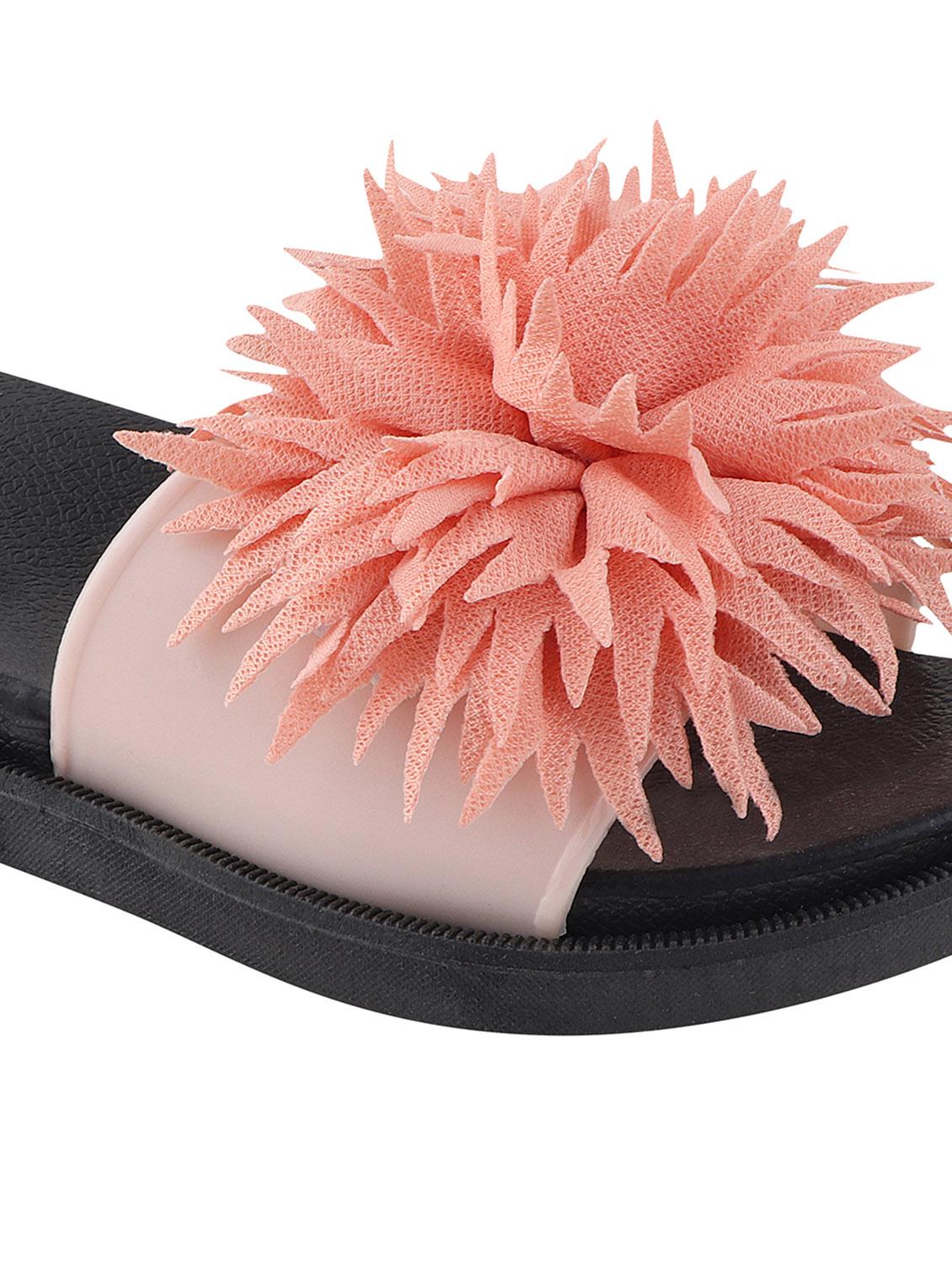 pink synthetic slippers flip flops - 17808262 - Standard Image - 5