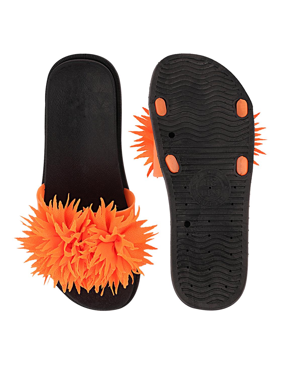 orange synthetic slippers flip flops - 17808263 - Standard Image - 5
