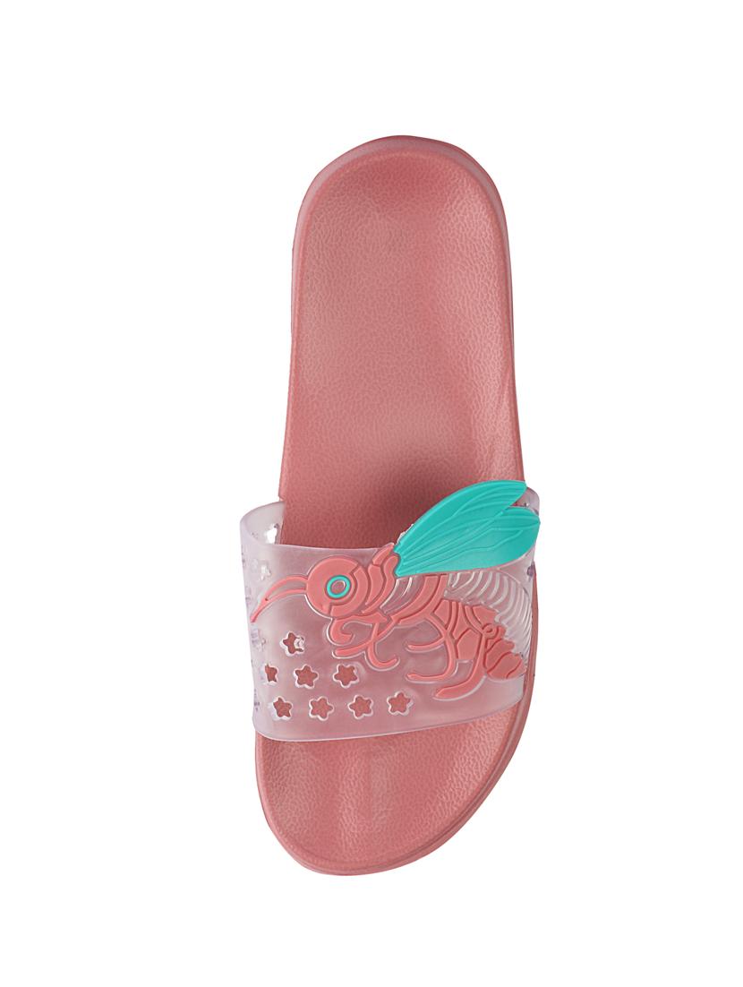 pink synthetic slides flip flops - 17808267 - Standard Image - 3