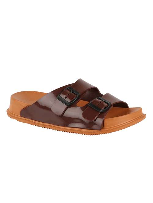brown slip on  slides - 17808335 -  Standard Image - 0