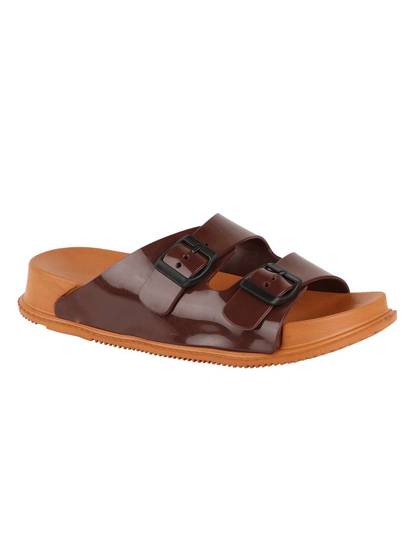 brown slip on  slides - 17808335 -  Zoom Image - 0