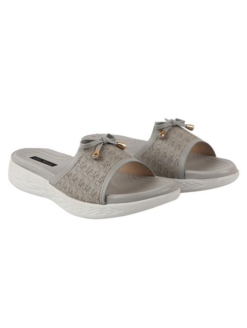 grey synthetic slip on sandals - 17809584 - Standard Image - 0