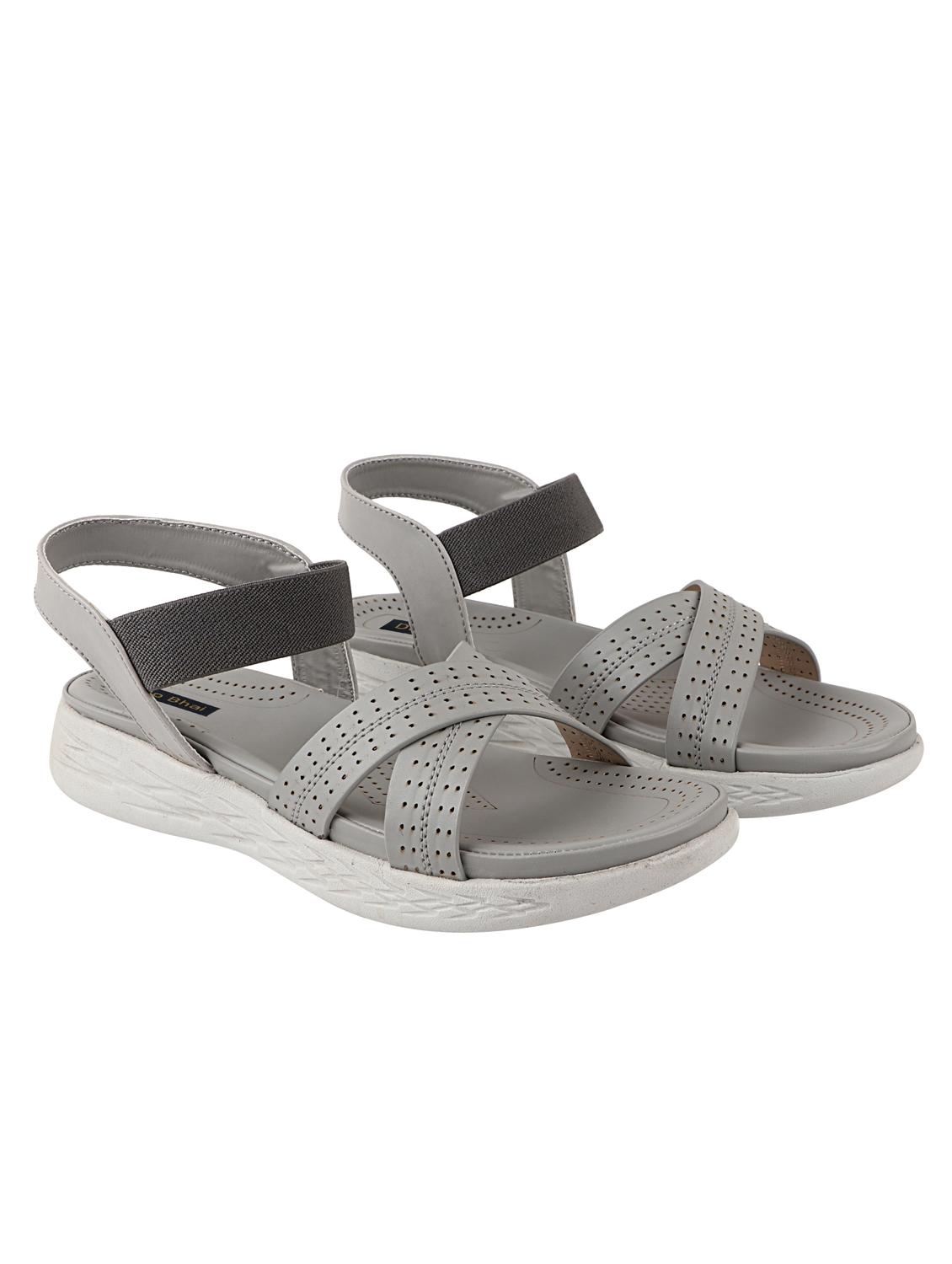grey synthetic slip on sandals - 17809591 -  Zoom Image - 0