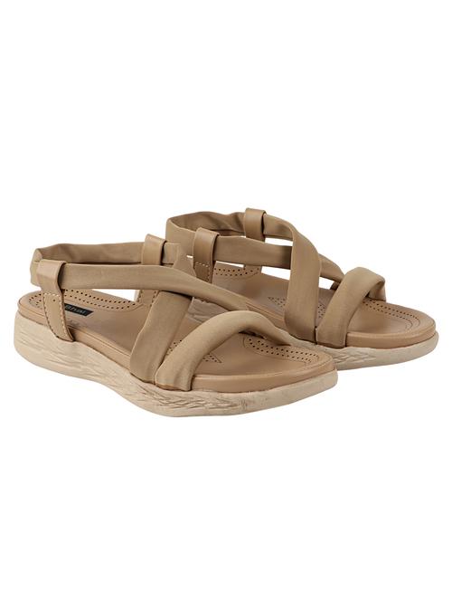 tan synthetic slip on sandals - 17809593 - Standard Image - 0