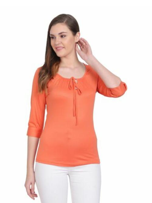 orange khadi top - 17809606 -  Standard Image - 0