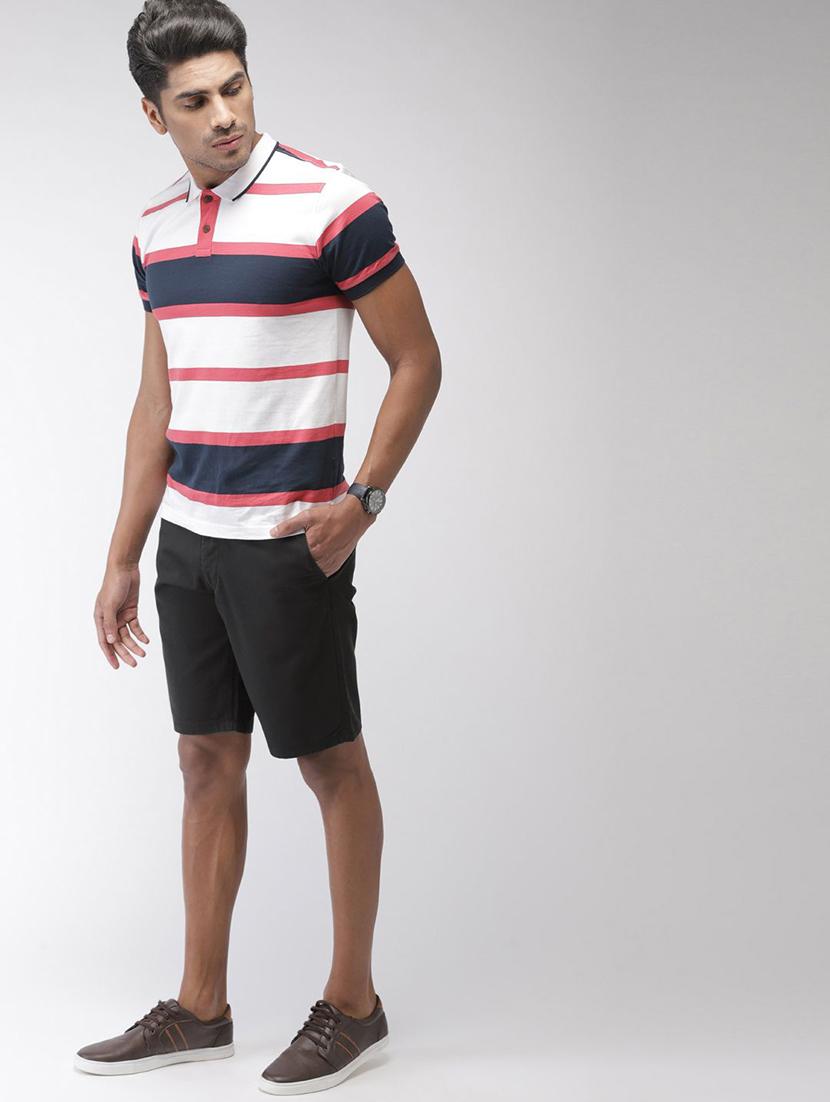 black solid bermuda shorts - 17809641 - Standard Image - 3