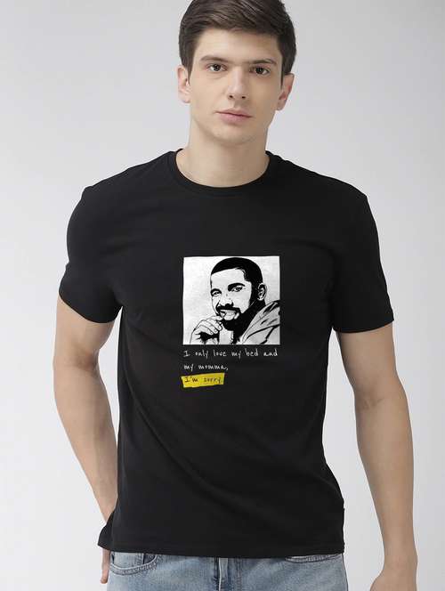 black printed t-shirt - 17810181 - Standard Image - 0