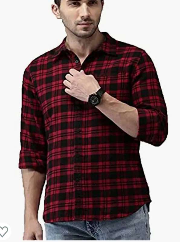 red cotton formal shirt