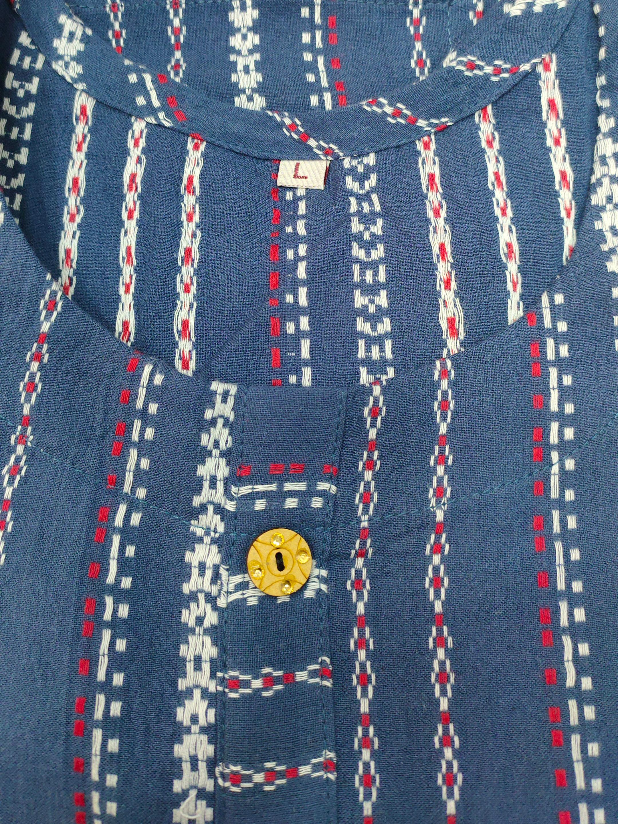 darkblue cotton kaftan - 17811373 -  Zoom Image - 0