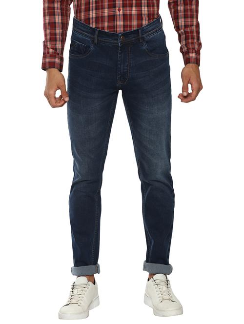 dark blue light washed denim jeans - 17812182 - Standard Image - 0