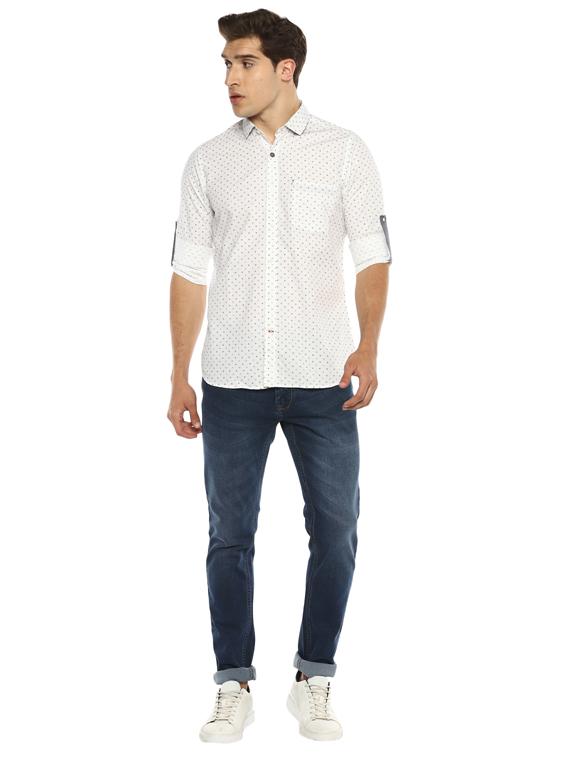 mens polka dots casual shirt - 17812203 - Standard Image - 3
