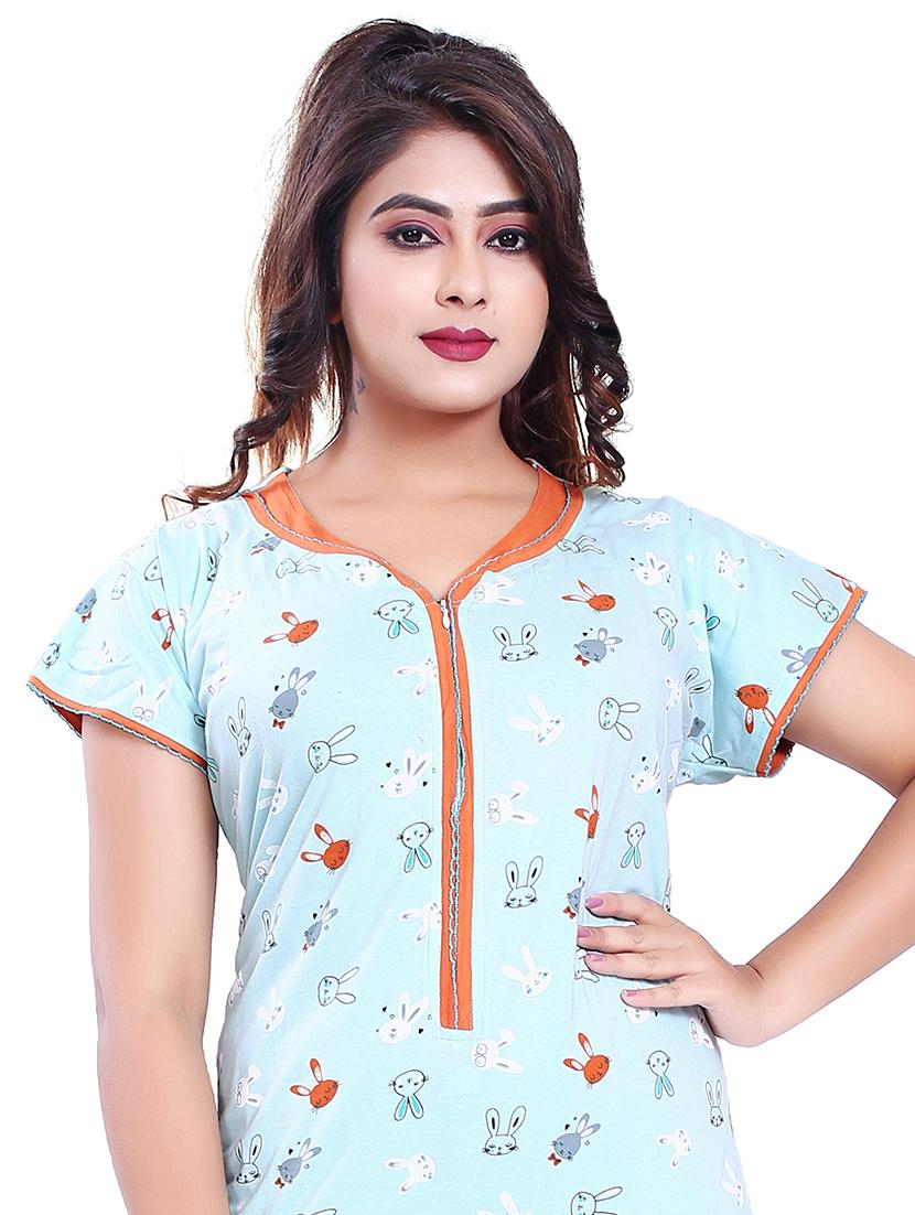 v-neck quirky nighty - 17812506 - Standard Image - 3