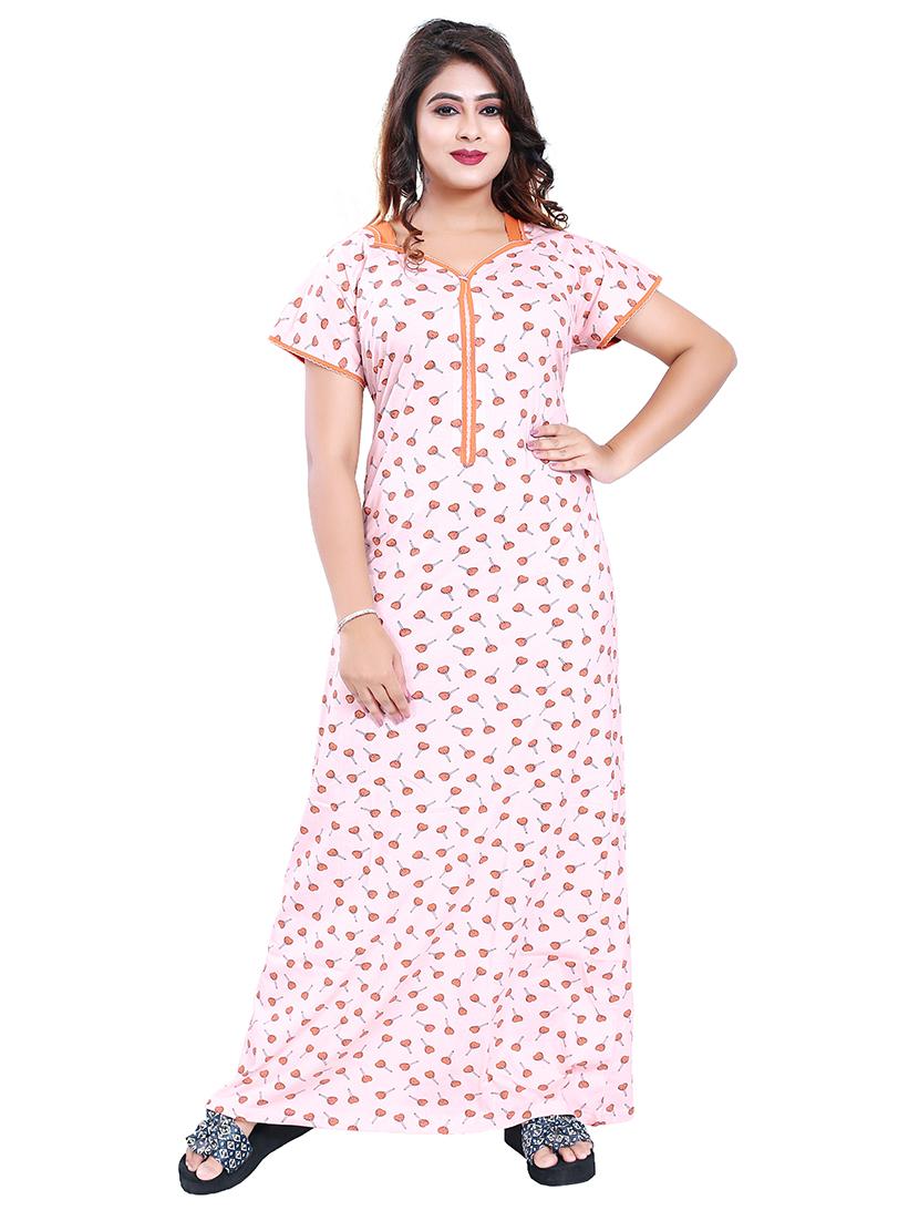 v-neck printed nighty  - 17812509 -  Zoom Image - 0