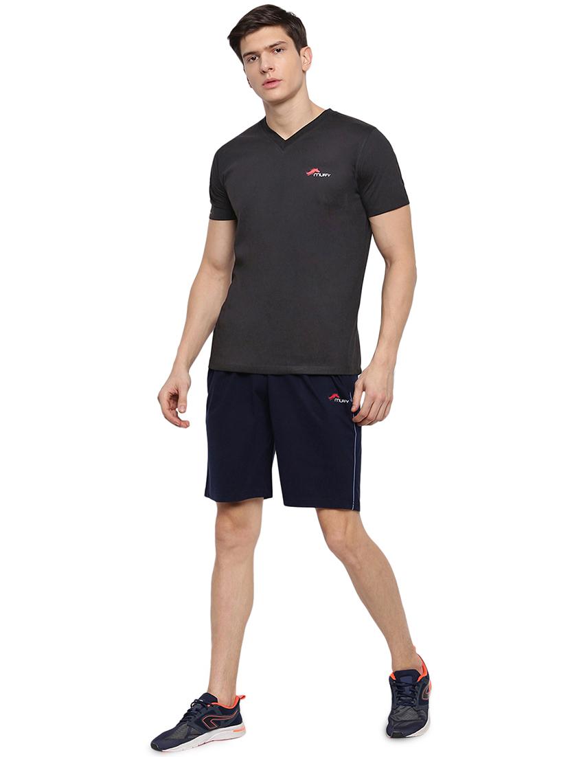 navy blue side striped shorts - 17812847 - Standard Image - 3