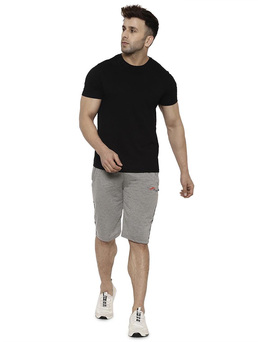 grey side striped shorts - 17812855 - Standard Image - 3