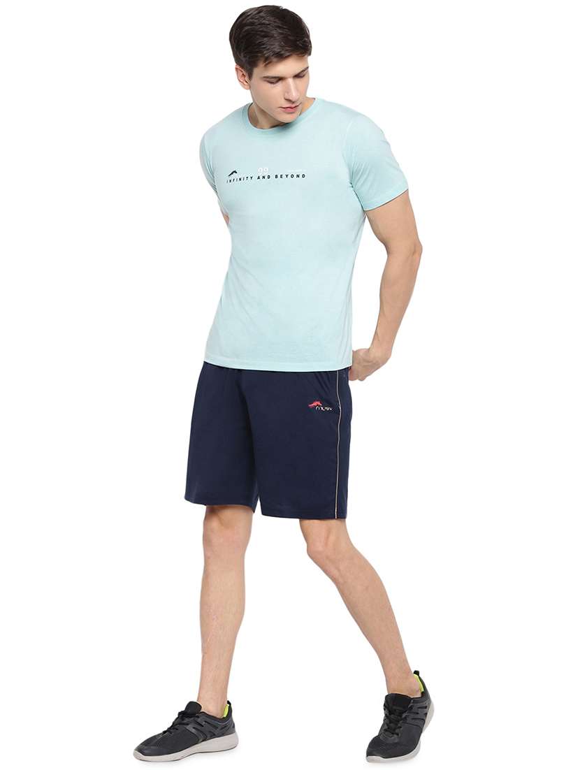 light blue chest print t-shirt - 17812867 - Standard Image - 3