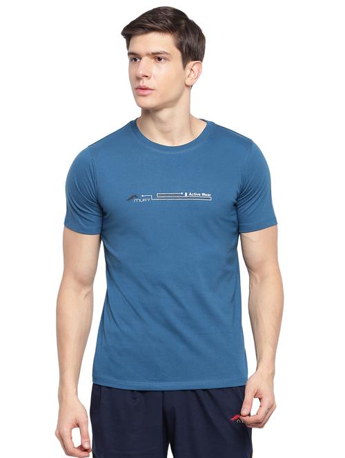 men chest print round neck t-shirts - 17812874 - Standard Image - 0