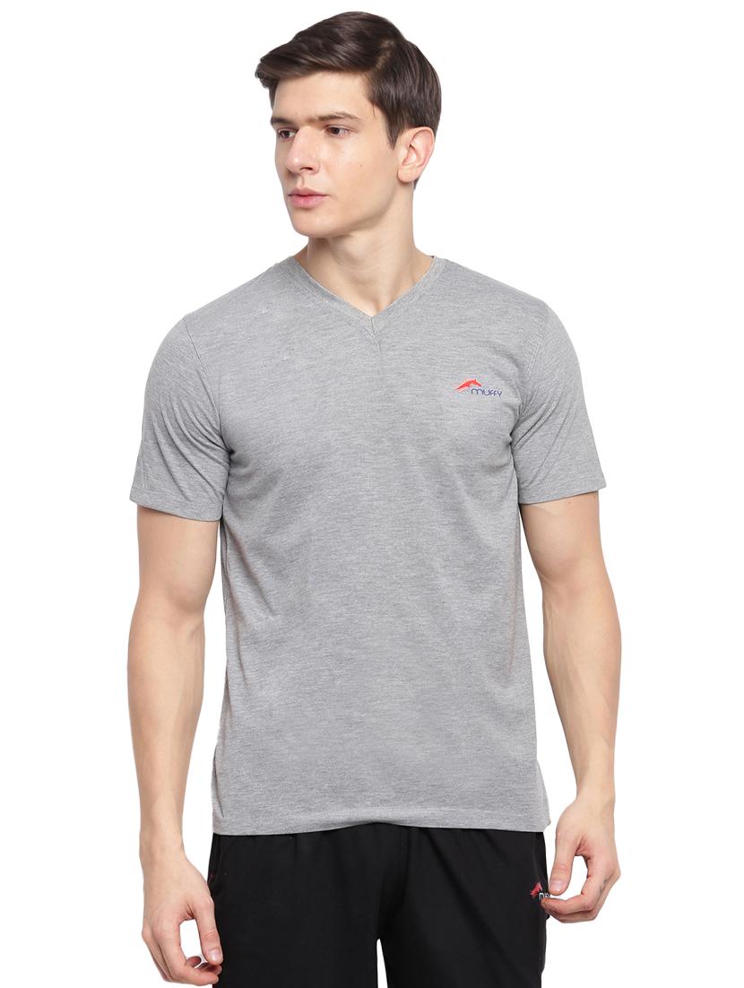 grey solid t-shirt