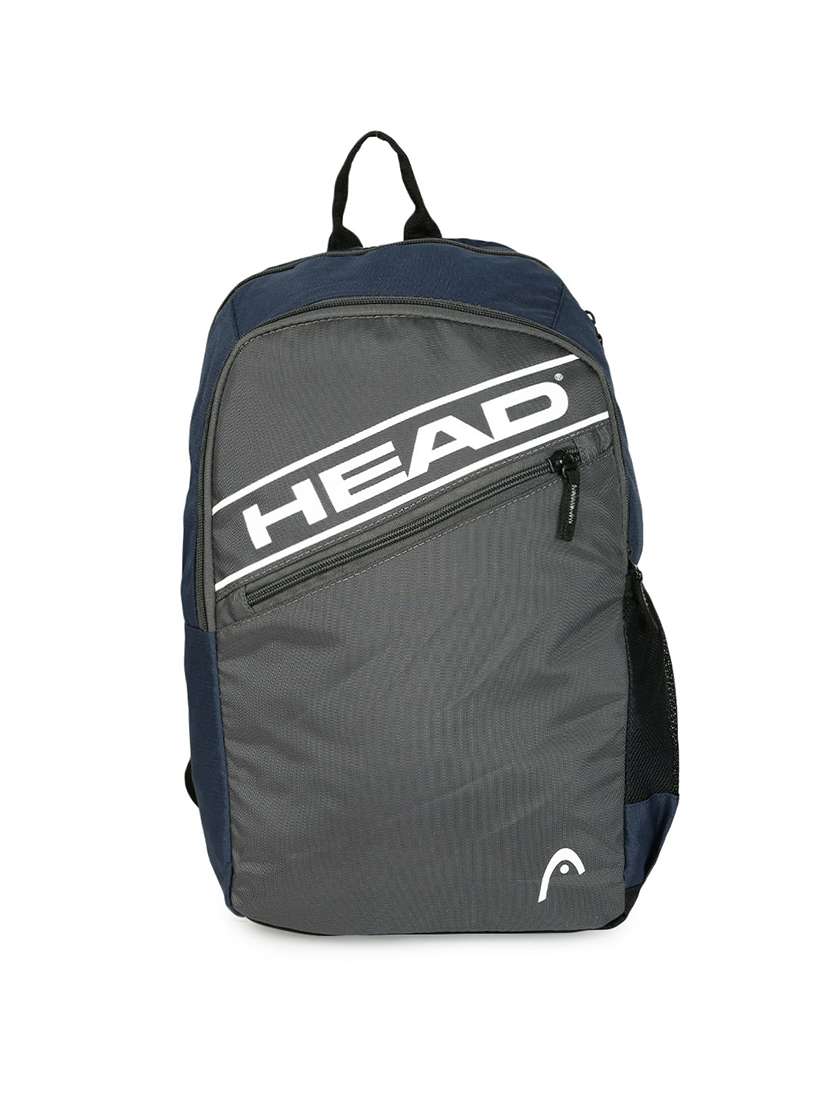 grey polyester backpack