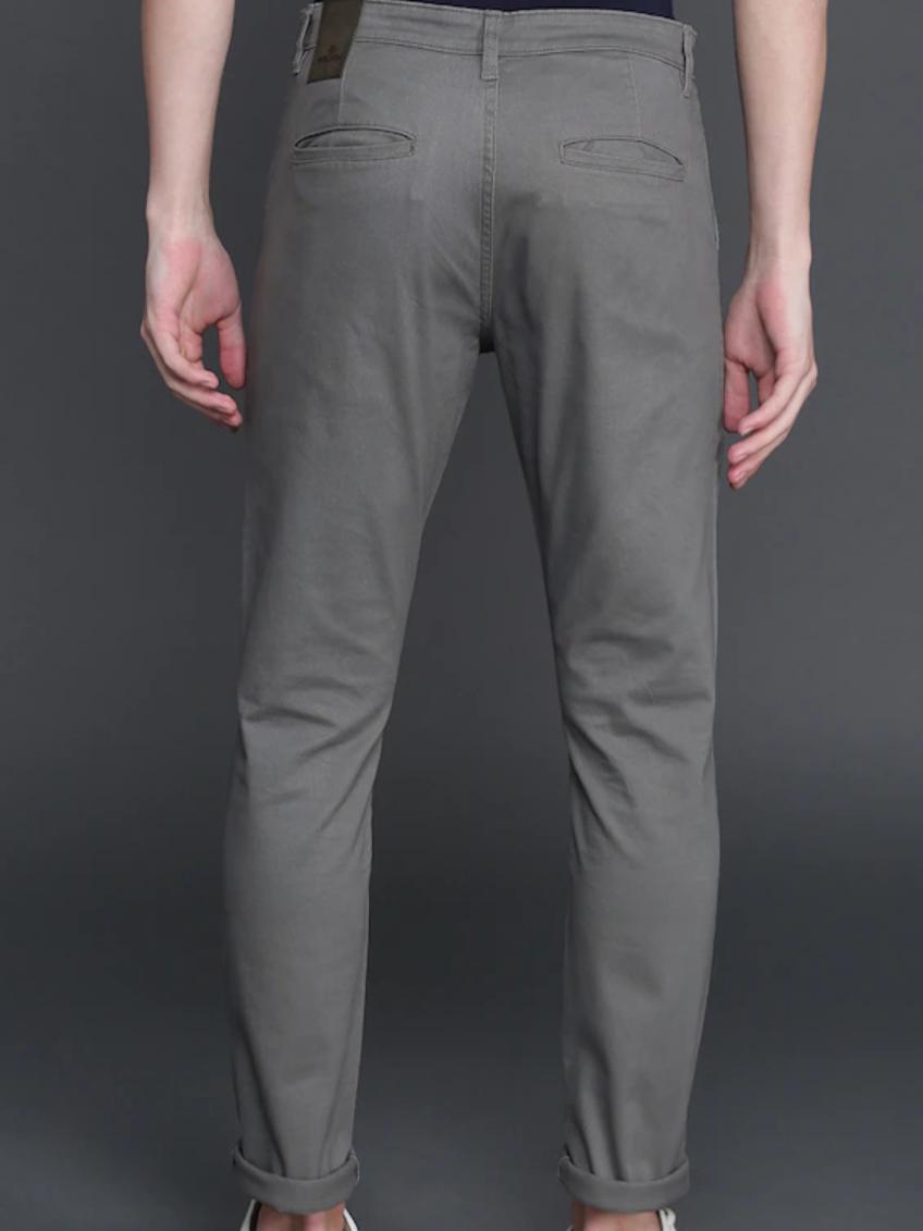 grey cotton formal trousers - 17813712 - Zoom Image - 0