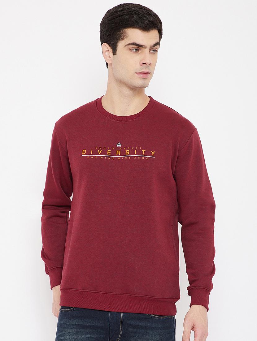 maroon printed sweatshirt - 17813973 - Zoom Image - 0