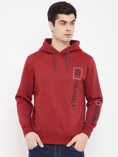 maroon printed sweatshirt - 17813975 - Standard Image - 0