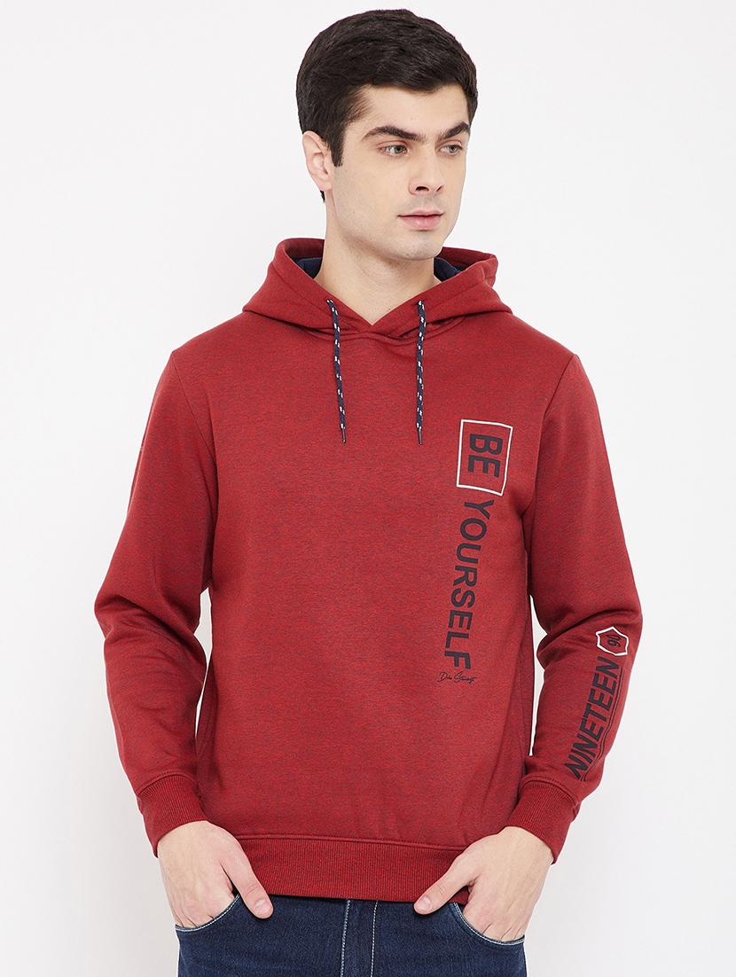 maroon printed sweatshirt - 17813975 - Zoom Image - 0